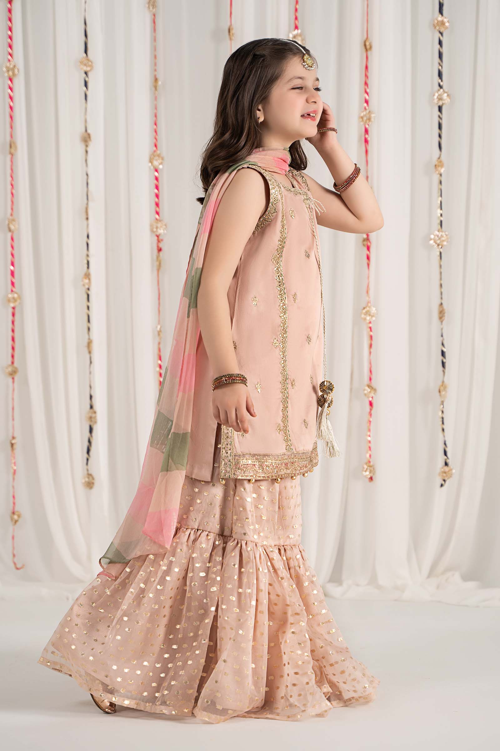 Maria B | 3 Piece Embroidered Cotton Satin Suit | MKS-EF25-35 - by - Libasekhas UK - Registered Vendor of : Maria B - 100% Original Designer Dresss
