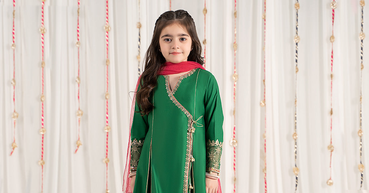 Maria B | 3 Piece Embroidered Cotton Satin Suit | MKS-EF25-41 - by - Libasekhas UK - Registered Vendor of : Maria B - 100% Original Designer Dresss