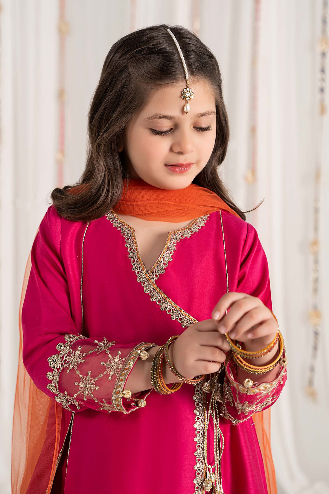 Maria B | 3 Piece Embroidered Cotton Satin Suit | MKS-EF25-41 - by - Libasekhas UK - Registered Vendor of : Maria B - 100% Original Designer Dresss