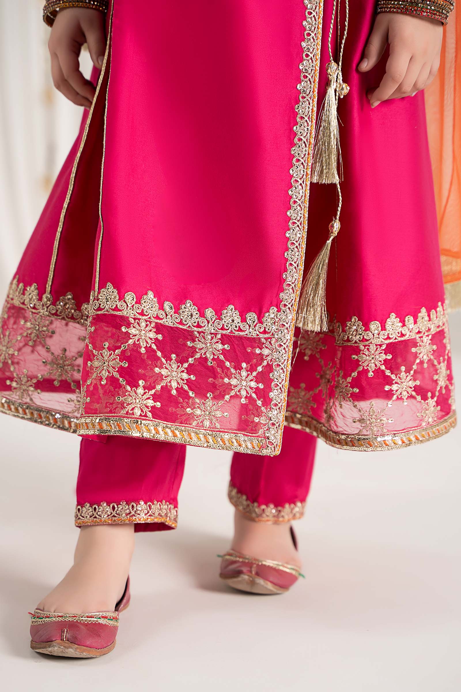 Maria B | 3 Piece Embroidered Cotton Satin Suit | MKS-EF25-41 - by - Libasekhas UK - Registered Vendor of : Maria B - 100% Original Designer Dresss