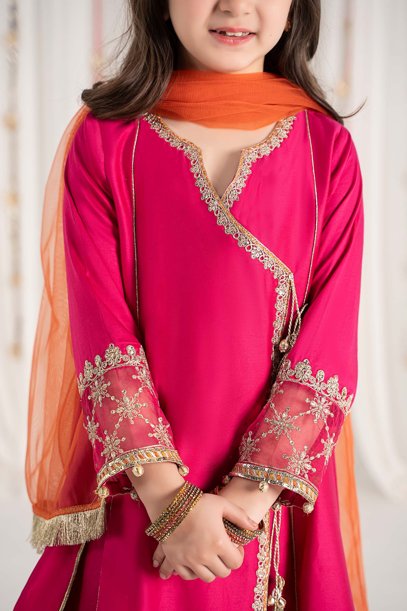 Maria B | 3 Piece Embroidered Cotton Satin Suit | MKS-EF25-41 - by - Libasekhas UK - Registered Vendor of : Maria B - 100% Original Designer Dresss