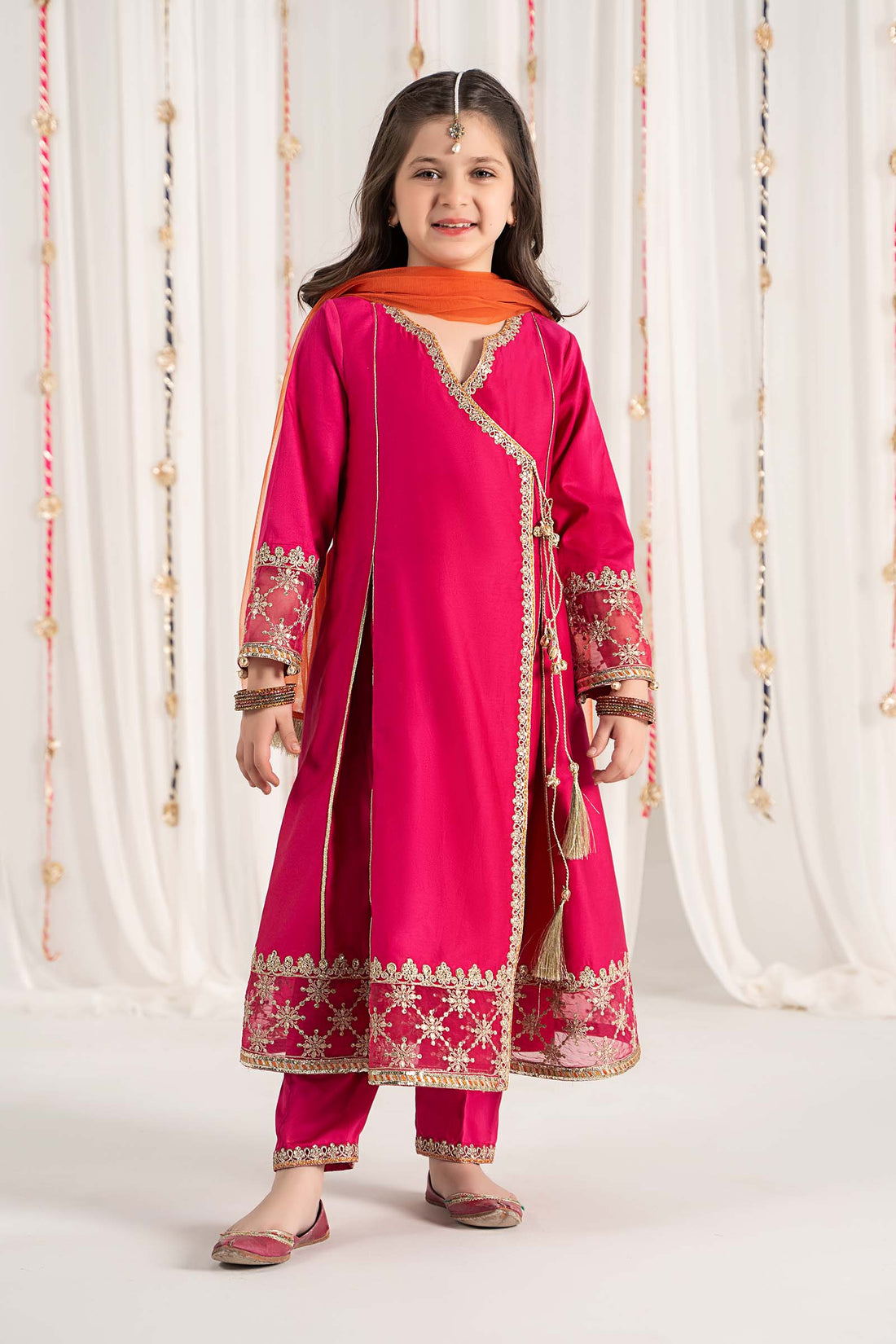 Maria B | 3 Piece Embroidered Cotton Satin Suit | MKS-EF25-41 - by - Libasekhas UK - Registered Vendor of : Maria B - 100% Original Designer Dresss