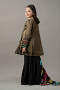 3 Piece Embroidered Cotton Zari Net Suit - Kids Clothing - available at Maria Faisal in UK and USA.