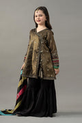 3 Piece Embroidered Cotton Zari Net Suit - Kids Clothing - available at Maria Faisal in UK and USA.
