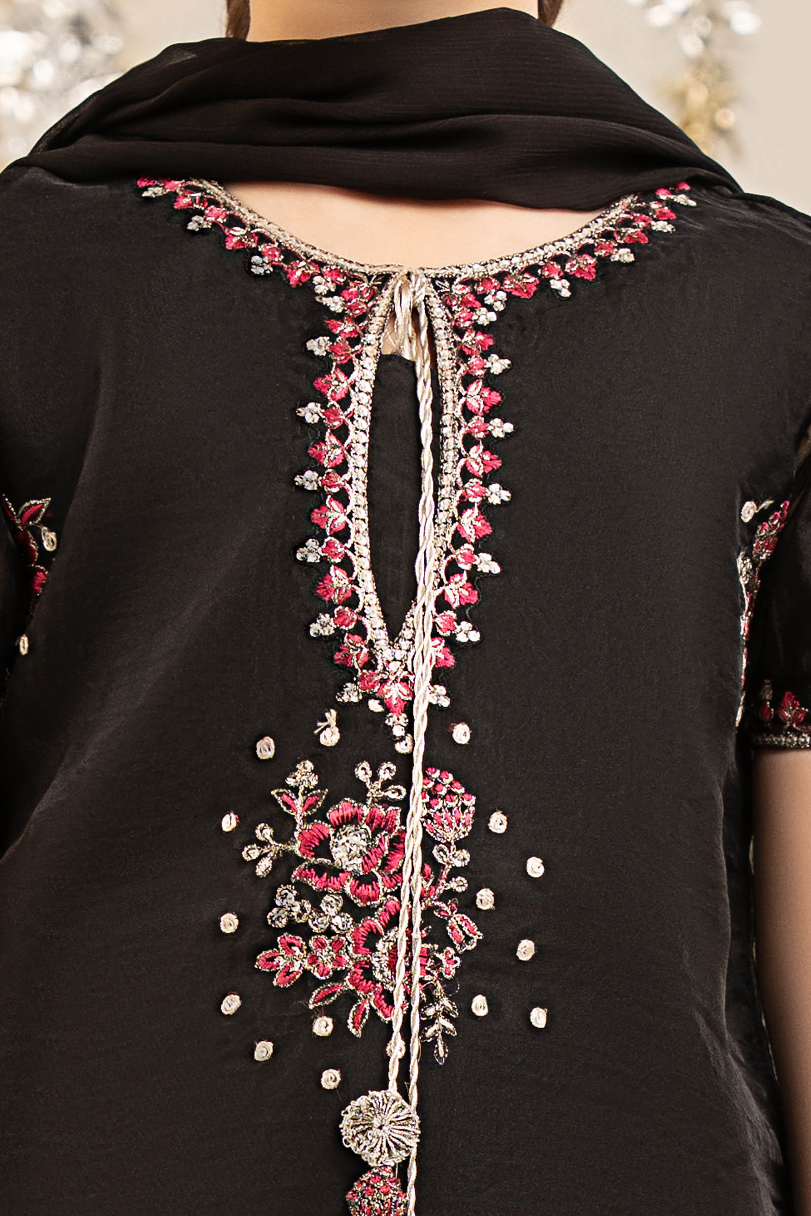 3 Piece Embroidered Organza Suit - Kids Clothing - available at Maria Faisal in UK and USA.