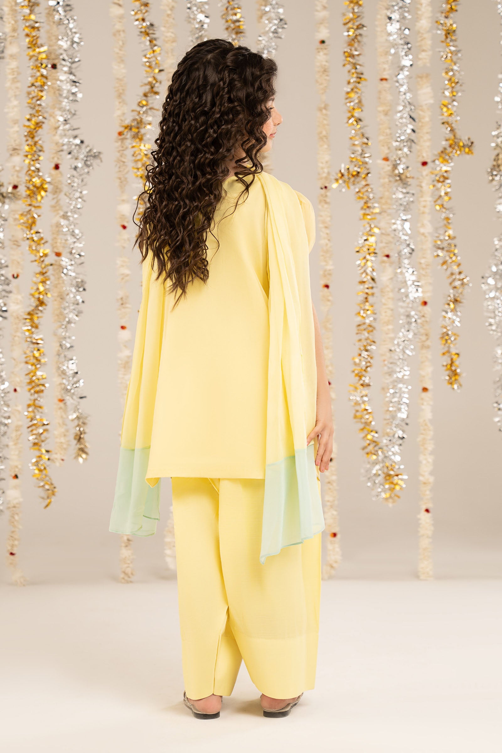 kids-clothes-mks-ef26-01-yellow by Maria B Kids - Designer Dress  - Type : KidsClothes - Available at Libasekhas UK - 100% Original 