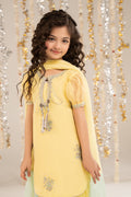 3 Piece Embroidered Organza Suit - Kids Clothing - available at Maria Faisal in UK and USA.