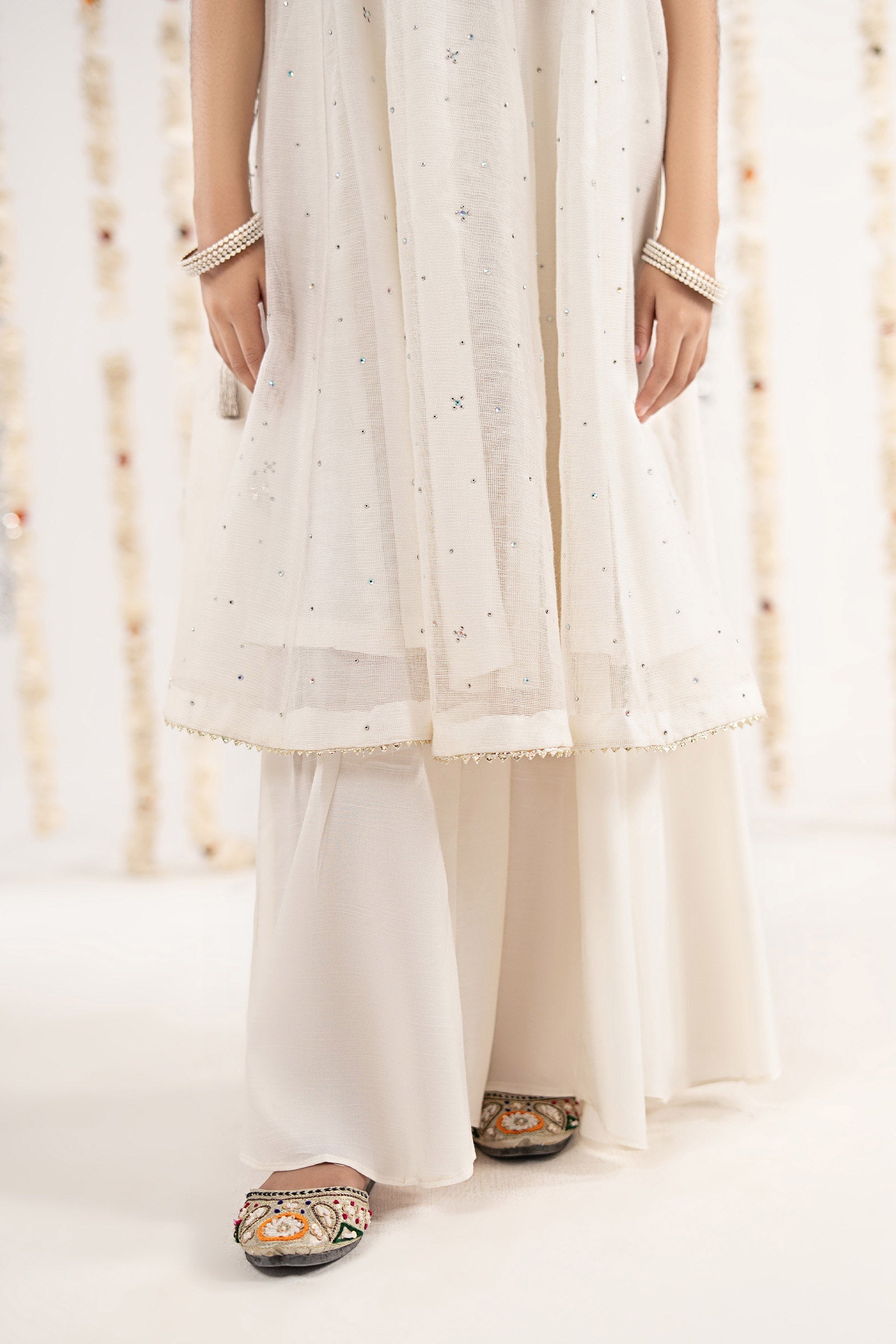 kids-clothes-mks-ef26-03-white by Maria B Kids - Designer Dress  - Type : KidsClothes - Available at Libasekhas UK - 100% Original 