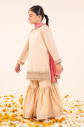 kids-clothes-mks-ef26-04-peach by Maria B Kids - Designer Dress  - Type : KidsClothes - Available at Libasekhas UK - 100% Original 