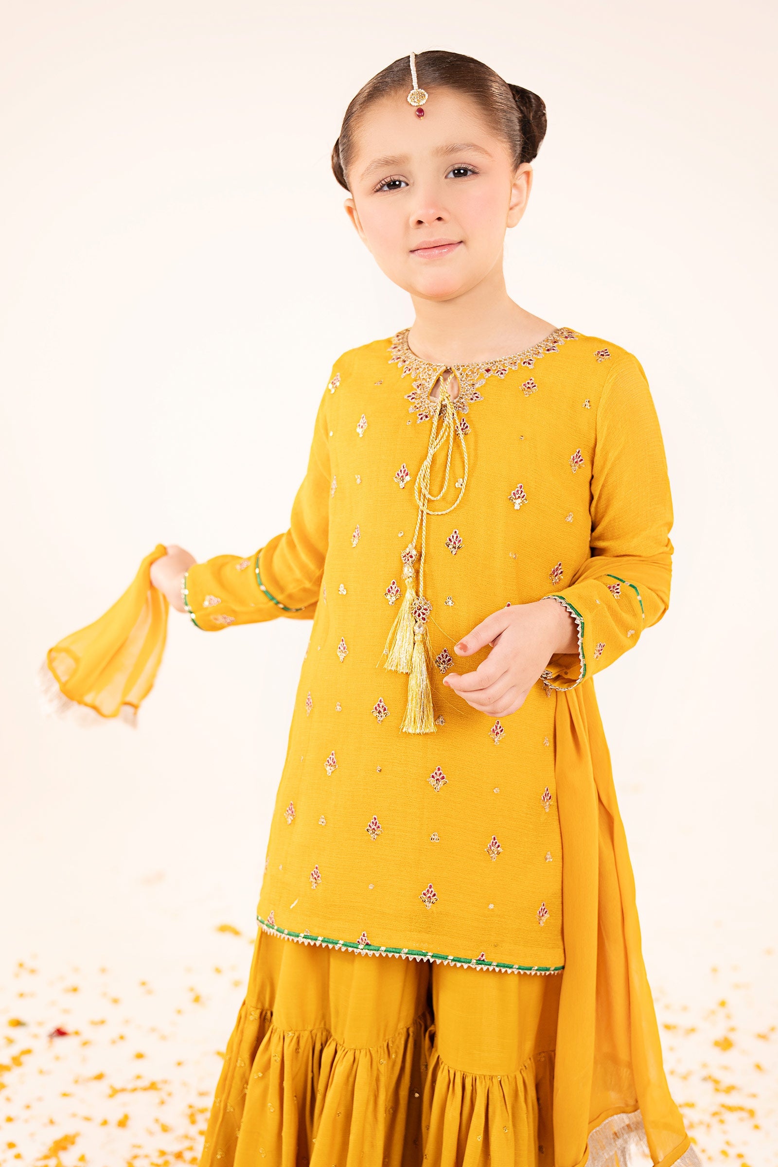 kids-clothes-mks-ef26-05-yellow by Maria B Kids - Designer Dress  - Type : KidsClothes - Available at Libasekhas UK - 100% Original 