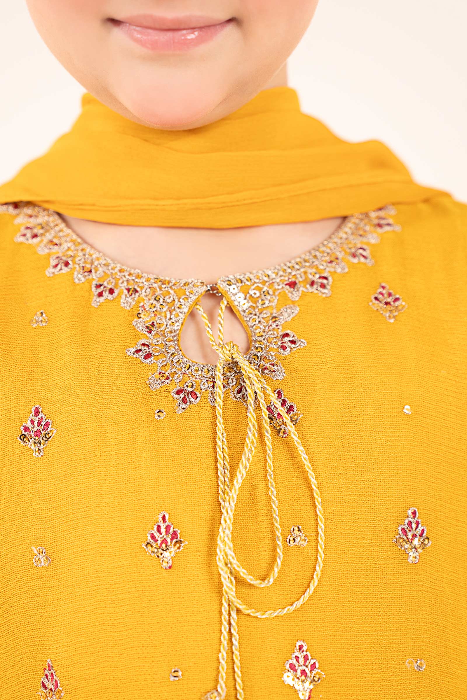 kids-clothes-mks-ef26-05-yellow by Maria B Kids - Designer Dress  - Type : KidsClothes - Available at Libasekhas UK - 100% Original 