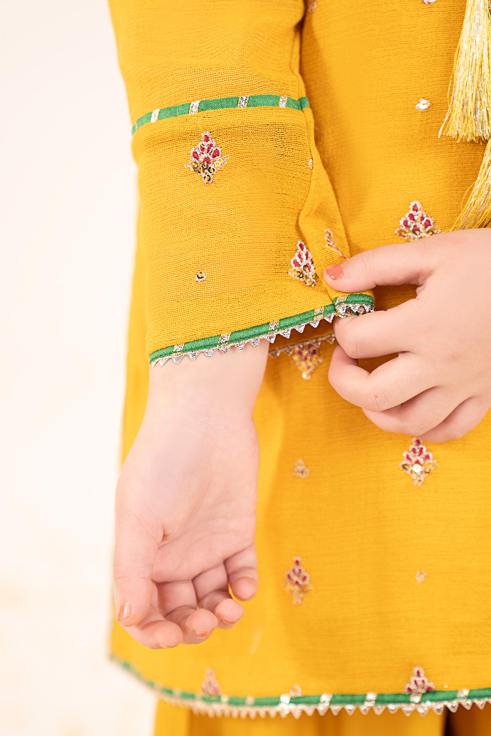 kids-clothes-mks-ef26-05-yellow by Maria B Kids - Designer Dress  - Type : KidsClothes - Available at Libasekhas UK - 100% Original 