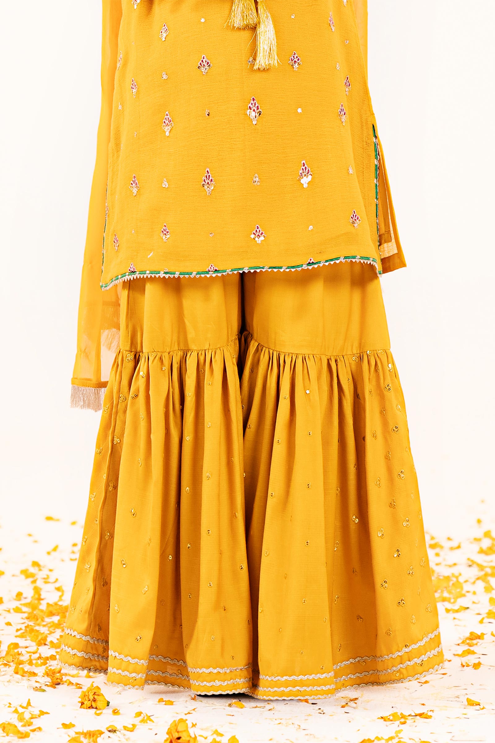 kids-clothes-mks-ef26-05-yellow by Maria B Kids - Designer Dress  - Type : KidsClothes - Available at Libasekhas UK - 100% Original 