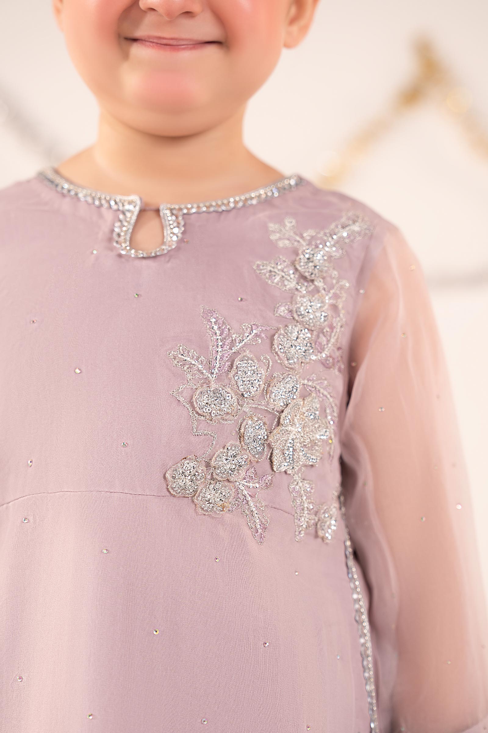 kids-clothes-mks-ef26-08-lilac by Maria B Kids - Designer Dress  - Type : KidsClothes - Available at Libasekhas UK - 100% Original 