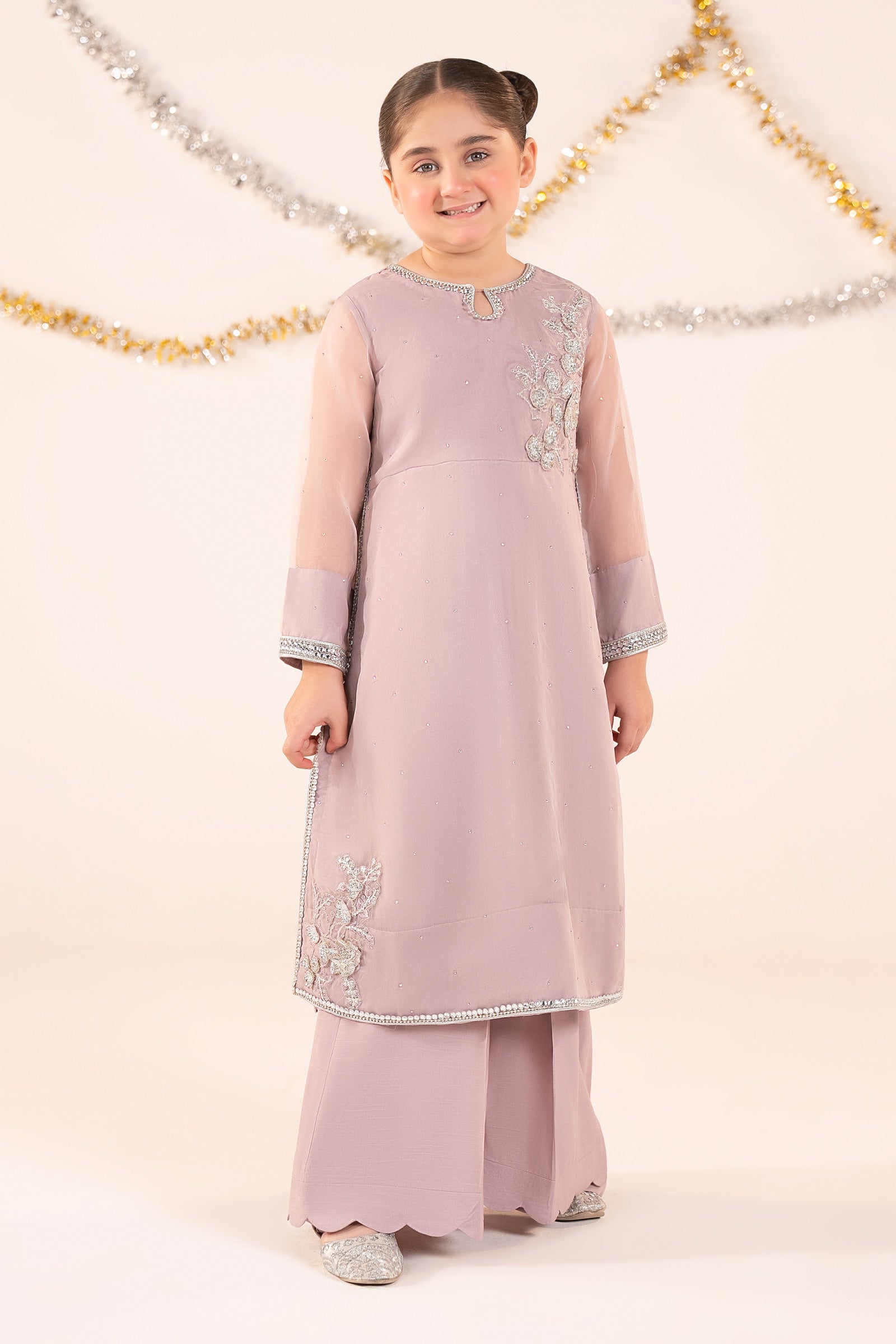kids-clothes-mks-ef26-08-lilac by Maria B Kids - Designer Dress  - Type : KidsClothes - Available at Libasekhas UK - 100% Original 