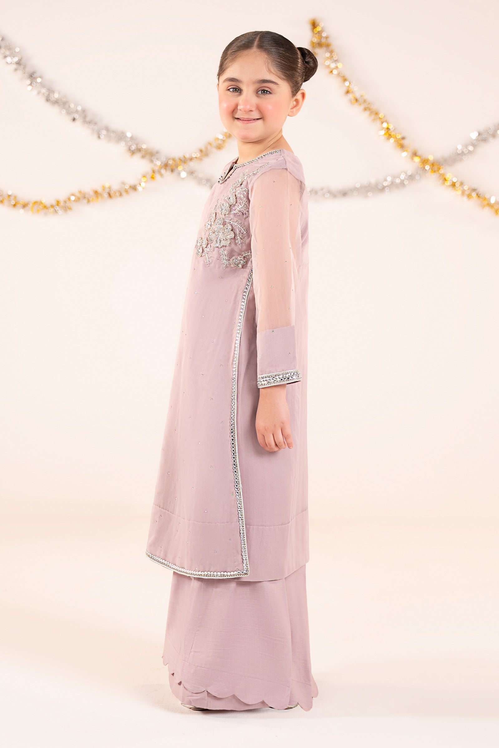 kids-clothes-mks-ef26-08-lilac by Maria B Kids - Designer Dress  - Type : KidsClothes - Available at Libasekhas UK - 100% Original 
