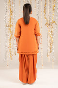kids-clothes-mks-ef26-10-orange by Maria B Kids - Designer Dress  - Type : KidsClothes - Available at Libasekhas UK - 100% Original 