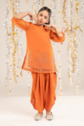 kids-clothes-mks-ef26-10-orange by Maria B Kids - Designer Dress  - Type : KidsClothes - Available at Libasekhas UK - 100% Original 