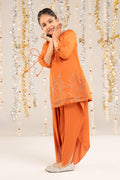 kids-clothes-mks-ef26-10-orange by Maria B Kids - Designer Dress  - Type : KidsClothes - Available at Libasekhas UK - 100% Original 