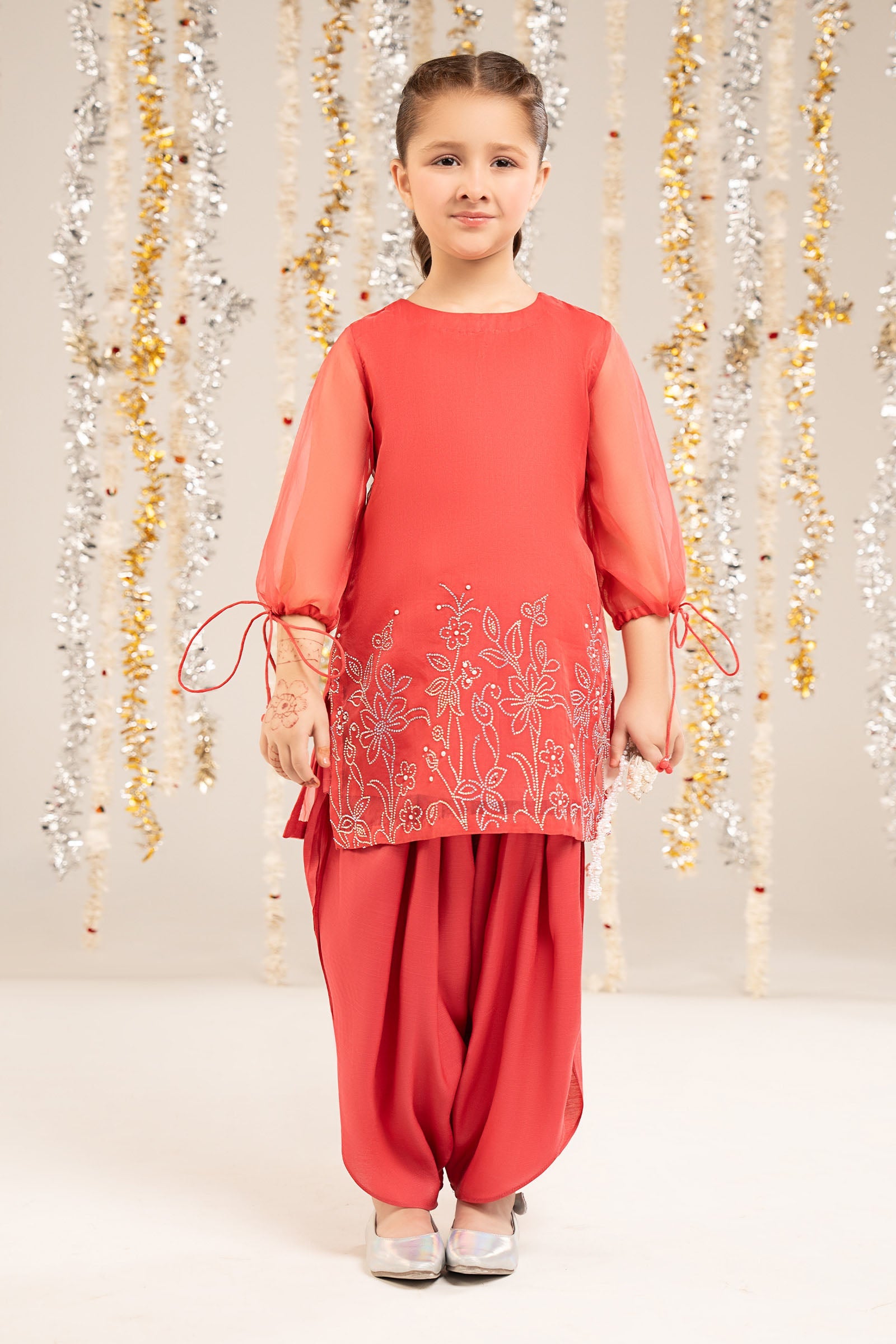 kids-clothes-mks-ef26-10-pink by Maria B Kids - Designer Dress  - Type : KidsClothes - Available at Libasekhas UK - 100% Original 