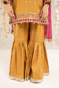 kids-clothes-mks-ef26-13-mustard by Maria B Kids - Designer Dress  - Type : KidsClothes - Available at Libasekhas UK - 100% Original 