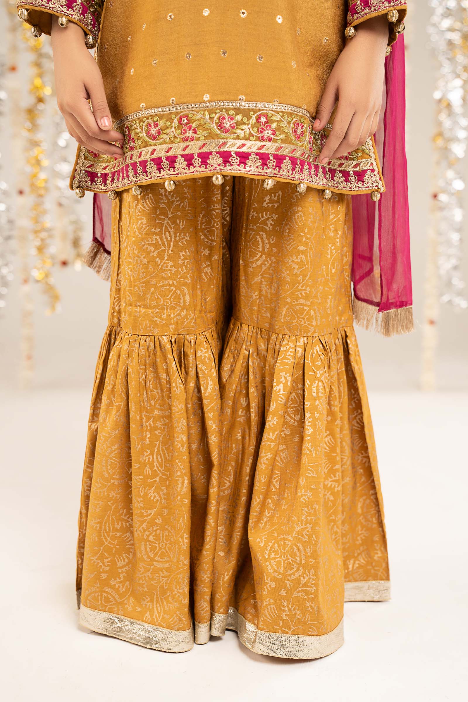 kids-clothes-mks-ef26-13-mustard by Maria B Kids - Designer Dress  - Type : KidsClothes - Available at Libasekhas UK - 100% Original 