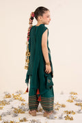 kids-clothes-mks-ef26-14-bottle-green by Maria B Kids - Designer Dress  - Type : KidsClothes - Available at Libasekhas UK - 100% Original 