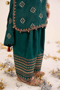 kids-clothes-mks-ef26-14-bottle-green by Maria B Kids - Designer Dress  - Type : KidsClothes - Available at Libasekhas UK - 100% Original 
