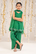 kids-clothes-mks-ef26-16-green by Maria B Kids - Designer Dress  - Type : KidsClothes - Available at Libasekhas UK - 100% Original 