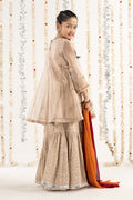 3 Piece Embroidered Zari Net Suit - Kids Clothing - available at Maria Faisal in UK and USA.