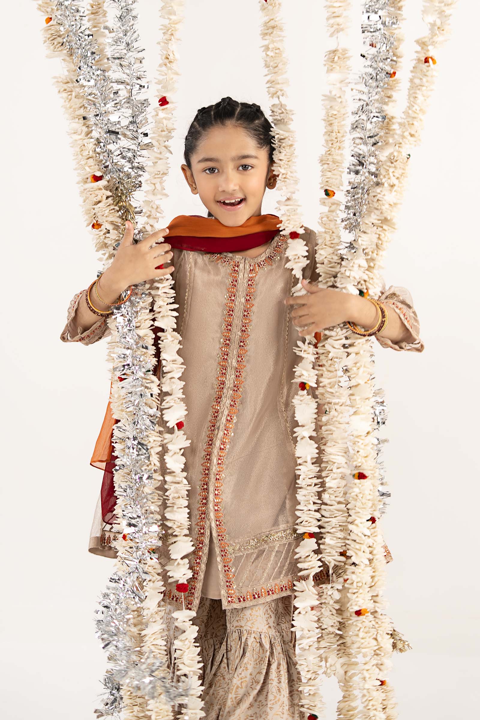 kids-clothes-mks-ef26-24-off-white by Maria B Kids - Designer Dress  - Type : KidsClothes - Available at Libasekhas UK - 100% Original 