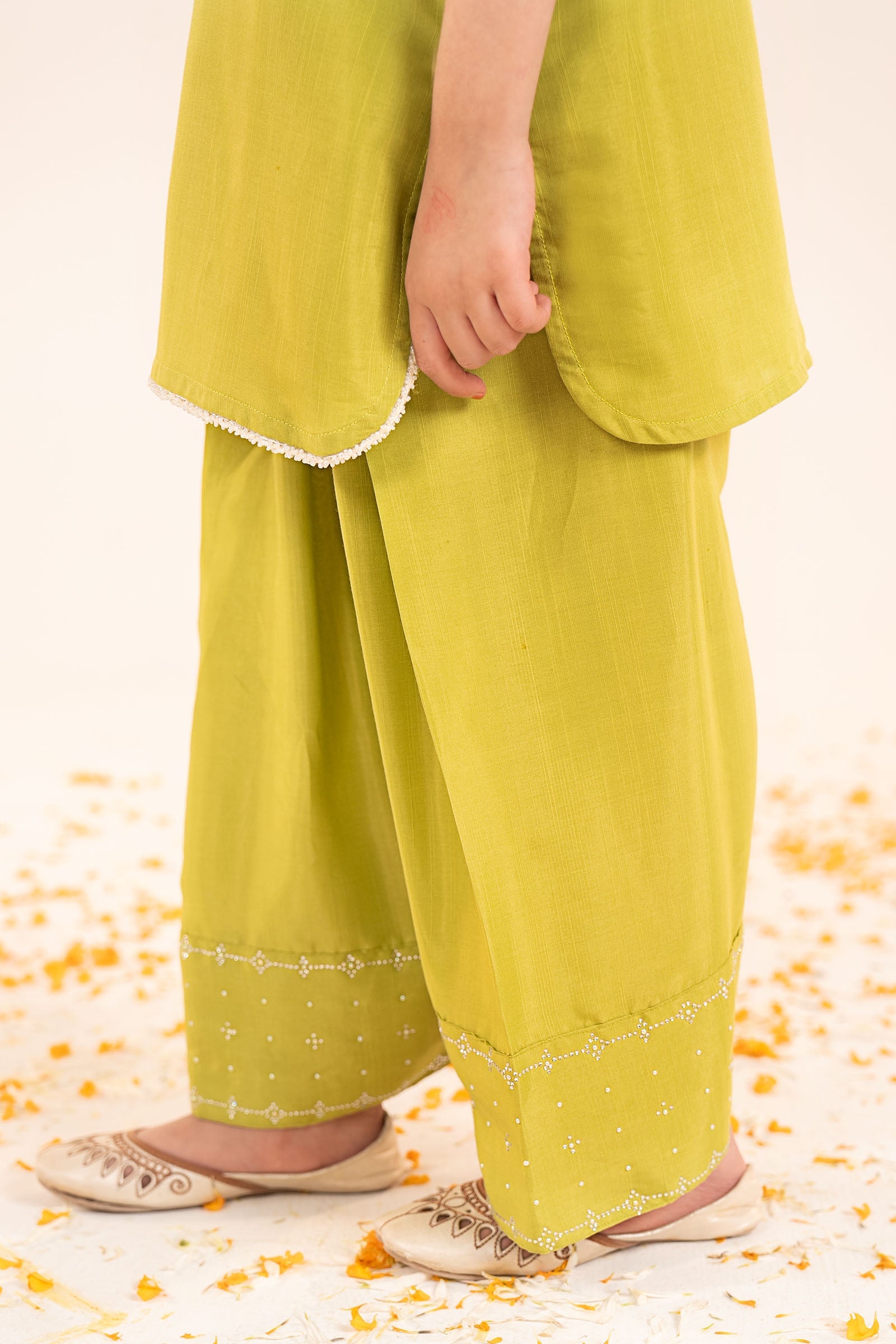 kids-clothes-mks-ef26-26-green by Maria B Kids - Designer Dress  - Type : KidsClothes - Available at Libasekhas UK - 100% Original 