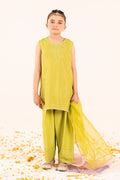 kids-clothes-mks-ef26-26-green by Maria B Kids - Designer Dress  - Type : KidsClothes - Available at Libasekhas UK - 100% Original 