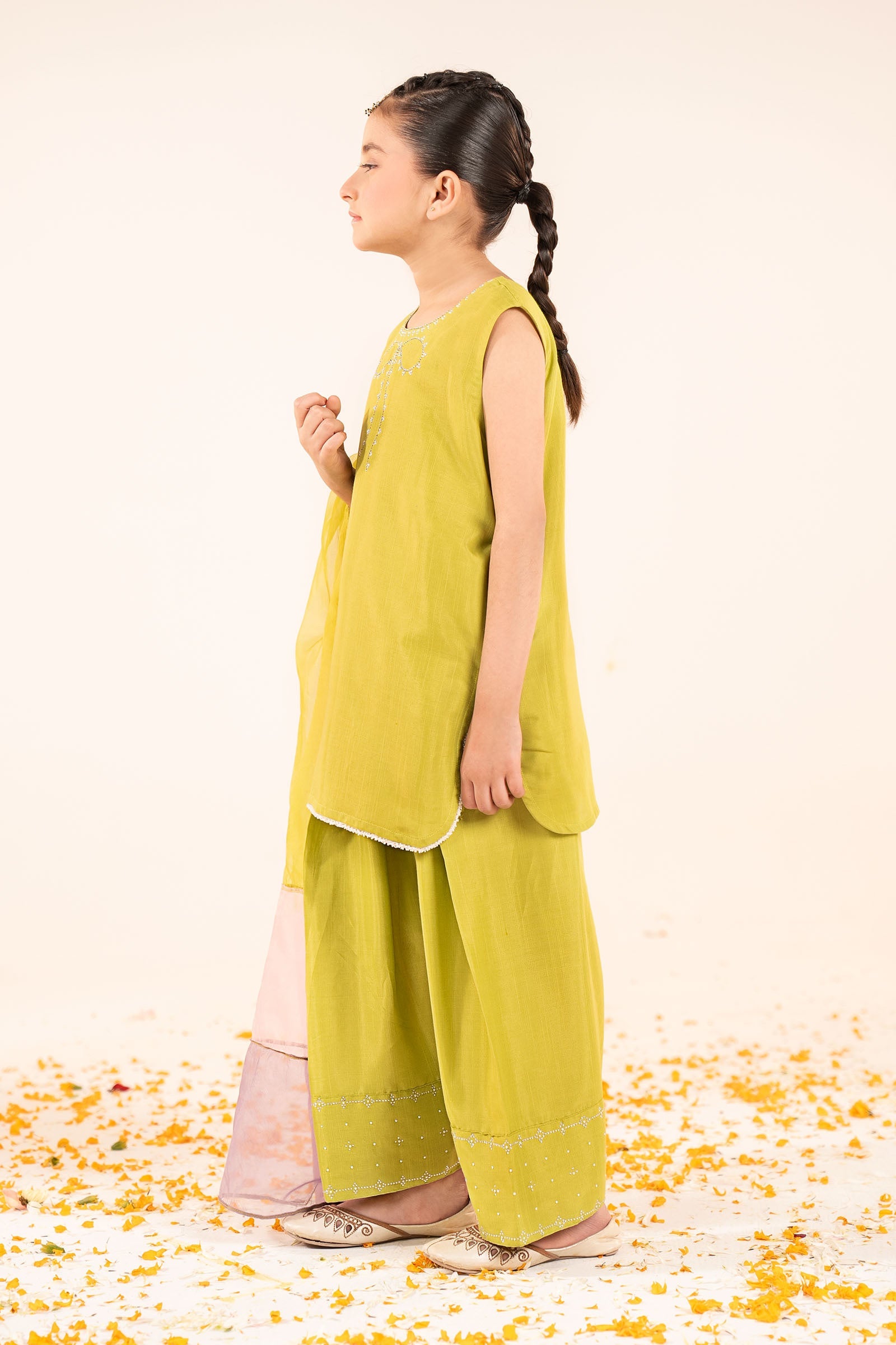 kids-clothes-mks-ef26-26-green by Maria B Kids - Designer Dress  - Type : KidsClothes - Available at Libasekhas UK - 100% Original 