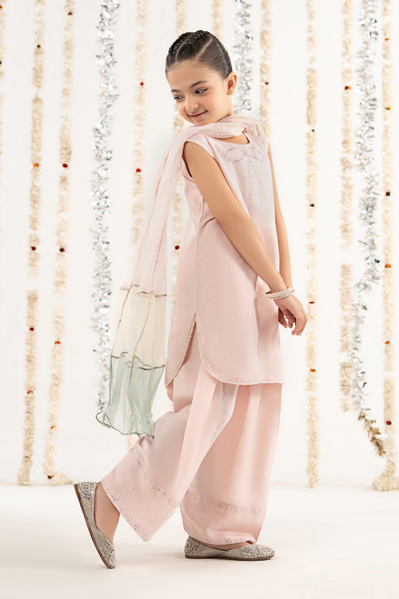 kids-clothes-mks-ef26-26-pink by Maria B Kids - Designer Dress  - Type : KidsClothes - Available at Libasekhas UK - 100% Original 