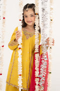kids-clothes-mks-ef26-28-yellow by Maria B Kids - Designer Dress  - Type : KidsClothes - Available at Libasekhas UK - 100% Original 