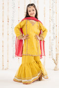 kids-clothes-mks-ef26-28-yellow by Maria B Kids - Designer Dress  - Type : KidsClothes - Available at Libasekhas UK - 100% Original 