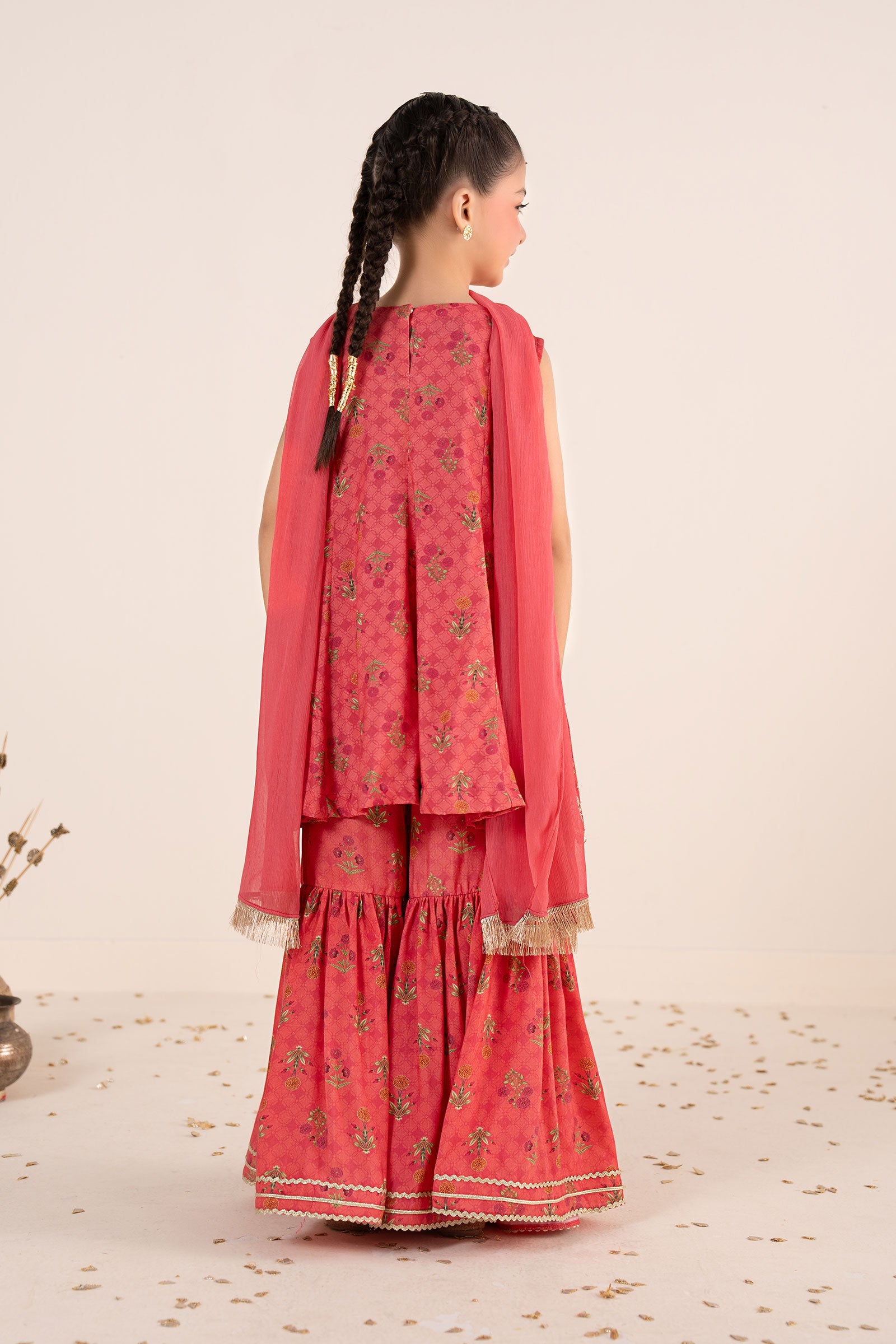 kids-clothes-mks-ef26-30-pink by Maria B Kids - Designer Dress  - Type : KidsClothes - Available at Libasekhas UK - 100% Original 