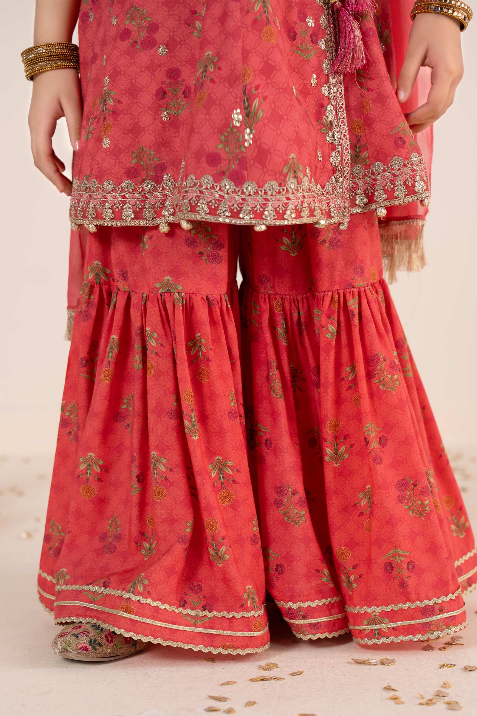 kids-clothes-mks-ef26-30-pink by Maria B Kids - Designer Dress  - Type : KidsClothes - Available at Libasekhas UK - 100% Original 