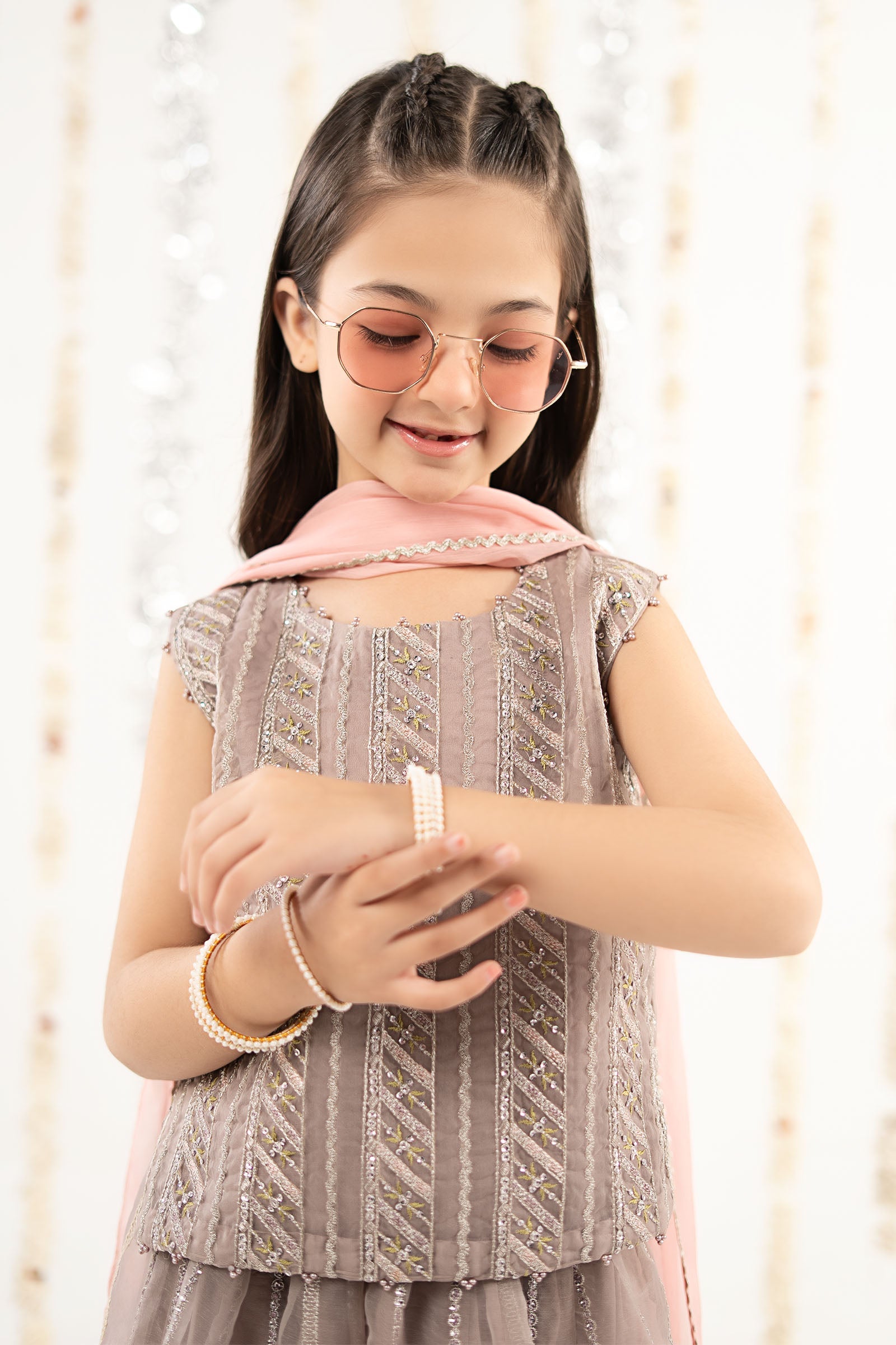 kids-clothes-mks-ef26-34-lilac by Maria B Kids - Designer Dress  - Type : KidsClothes - Available at Libasekhas UK - 100% Original 