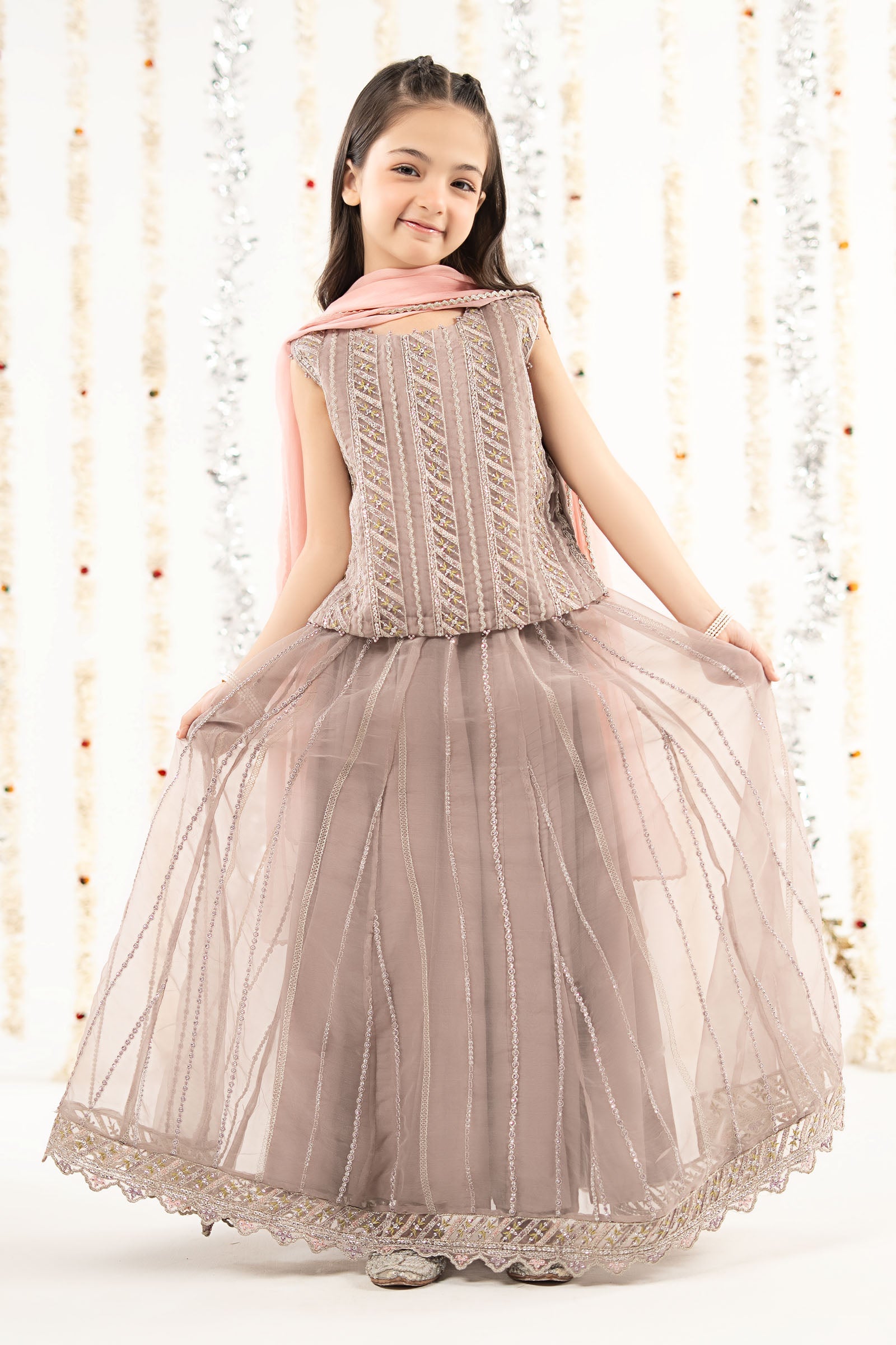 kids-clothes-mks-ef26-34-lilac by Maria B Kids - Designer Dress  - Type : KidsClothes - Available at Libasekhas UK - 100% Original 