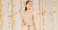 3 Piece Embroidered Organza Suit - Kids Clothing - available at Maria Faisal in UK and USA.
