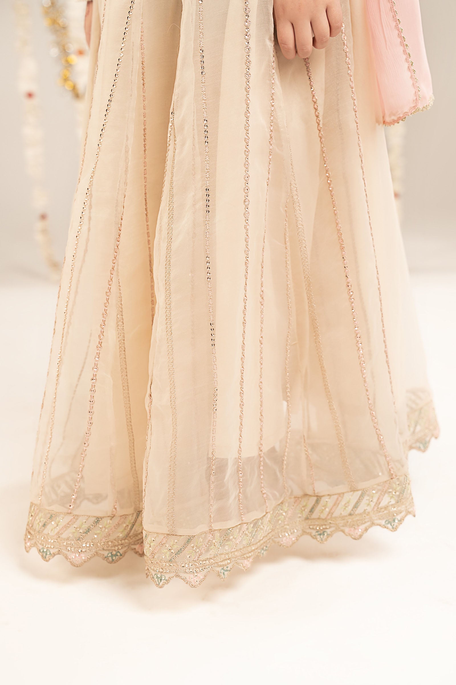 3 Piece Embroidered Organza Suit - Kids Clothing - available at Maria Faisal in UK and USA.