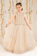 3 Piece Embroidered Organza Suit - Kids Clothing - available at Maria Faisal in UK and USA.