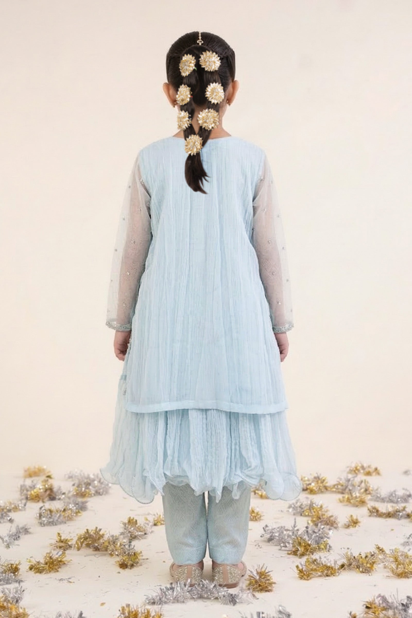 kids-clothes-mks-ef26-42-sky-blue by Maria B Kids - Designer Dress  - Type : KidsClothes - Available at Libasekhas UK - 100% Original 