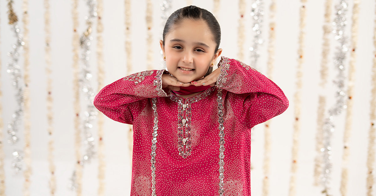 kids-clothes-mks-ef26-45-pink by Maria B Kids - Designer Dress  - Type : KidsClothes - Available at Libasekhas UK - 100% Original 