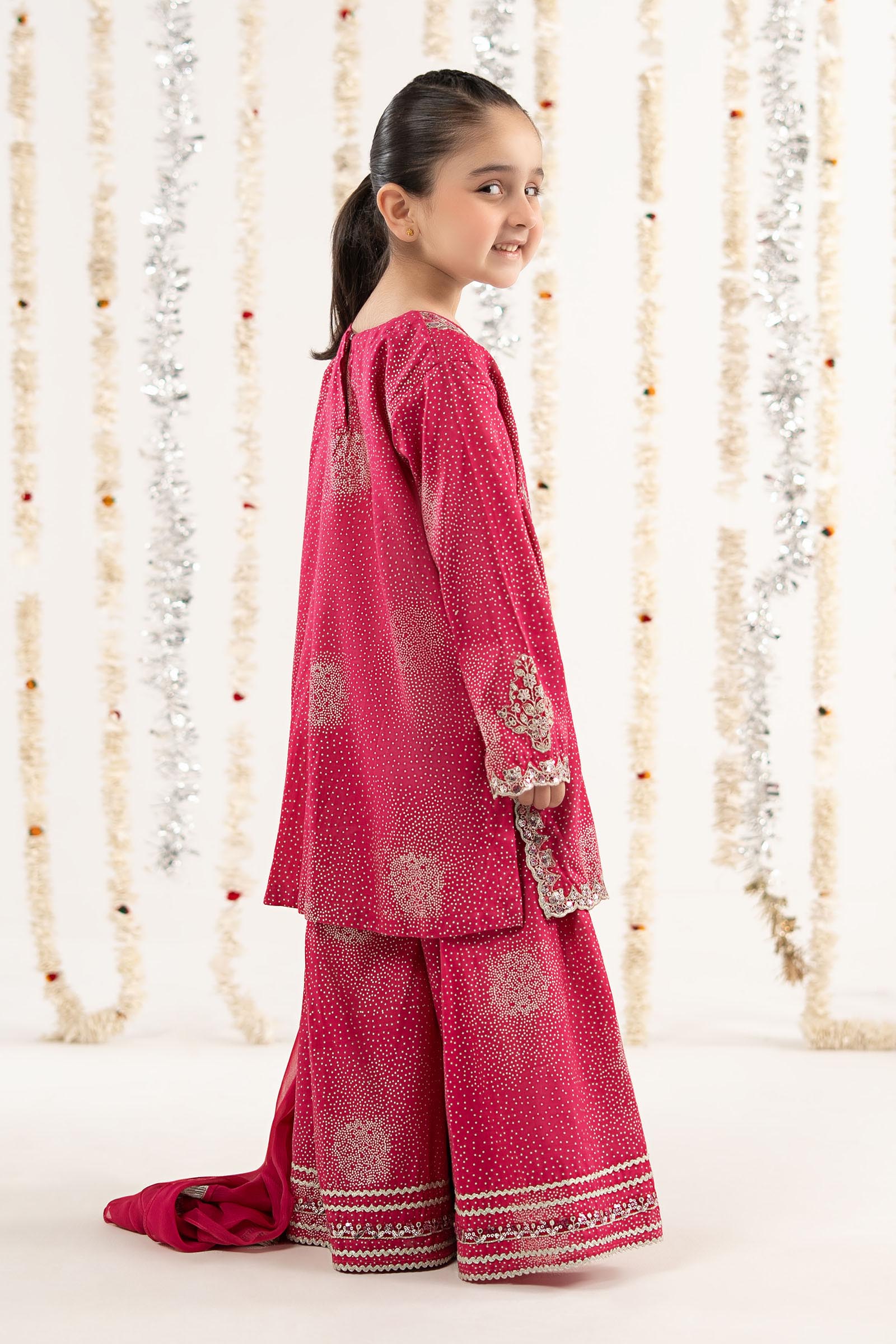 kids-clothes-mks-ef26-45-pink by Maria B Kids - Designer Dress  - Type : KidsClothes - Available at Libasekhas UK - 100% Original 