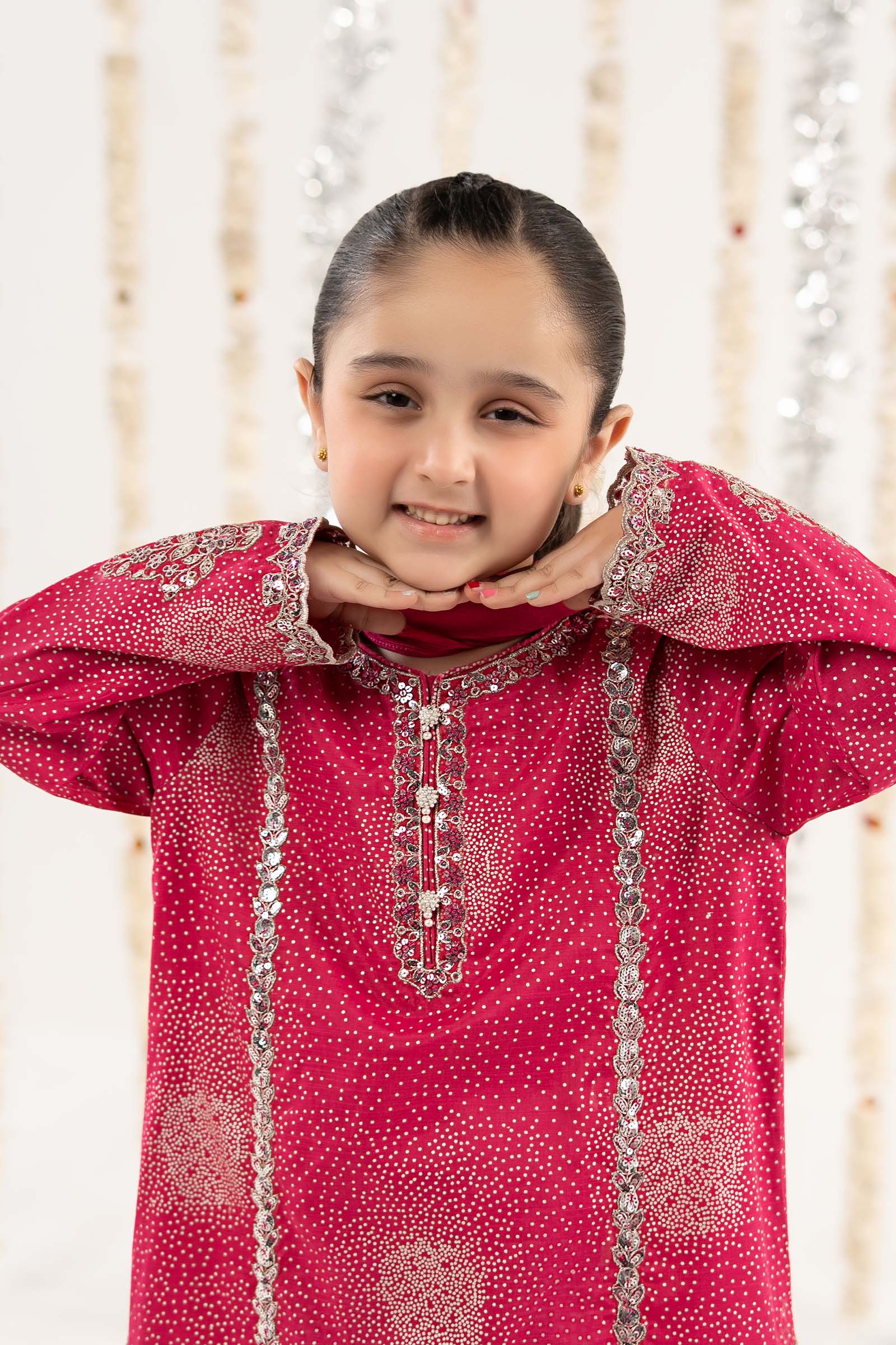 kids-clothes-mks-ef26-45-pink by Maria B Kids - Designer Dress  - Type : KidsClothes - Available at Libasekhas UK - 100% Original 