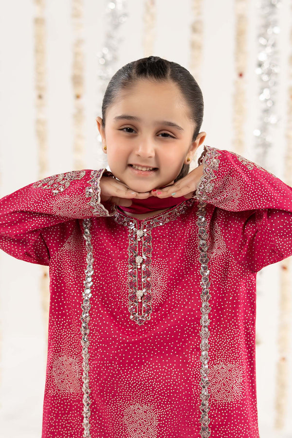 kids-clothes-mks-ef26-45-pink by Maria B Kids - Designer Dress  - Type : KidsClothes - Available at Libasekhas UK - 100% Original 