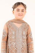 kids-clothes-mks-ef26-48-coffee by Maria B Kids - Designer Dress  - Type : KidsClothes - Available at Libasekhas UK - 100% Original 